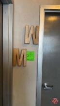 Wood Restroom Lettering (W, M & K)