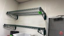 Green Coated Wall Mounted Metro Shelf 48" x 18"