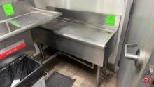 NBS Stainless Back Bar Drain Station 48"x19"x30"