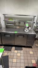 True TWT-67 Stainless Worktop Cooler W/Casters 67"
