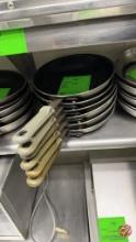 Aluminum Frying Pans W/ Rubber Handles 10-1/2"
