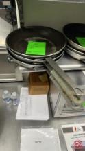Aluminum Frying Pans W/ Rubber Handles 12-1/2"