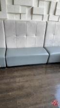 Wood Frame High End Padded Gray Booths 52"
