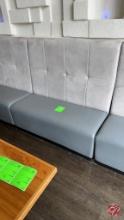 Wood Frame High End Padded Gray Booths 52"