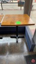 Solid Wood Restaurant Table W/ Heavy Duty Base 30"