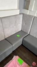 Wood Frame High End Padded Gray Booths 46"