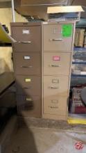 HON & DoubleDay Bro Metal 4-Drawer Filing Cabinets