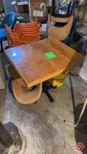 Solid Wood Restaurant Table W/ Heavy Duty Base 30"