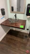 Custom Wood Bathroom Vanity 36" x 28"