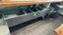 Royal Alliance Stainless 4-Well Back Bar Sink 72"