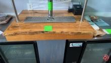 Custom Wood Counter Top W/ Tapper Holes 44-1/2"