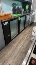 Avantco 3-Glass Back Bar Cooler W/ LED Lights 90"