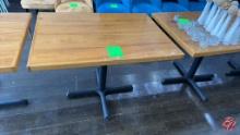 Solid Wood Restaurant Table W/ Heavy Duty Base 42"