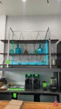 Metal 3-Tier Lighted Display Rack 81" x 17" x 64"