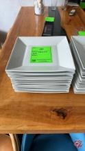Casa Ram White/Cream Square Dinner Plates 10-1/2"