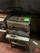 Char Grill w/Stainless Steel Equipment Stand 24”