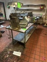Stainless Steel Prep Table W/Overhead Shelf