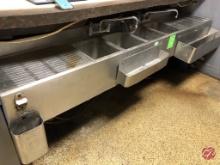 Stainless Steel 4-Well Back Bar Sink w/Speed Rails