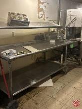 Dish Prep W/Sink, Overhead Shelving