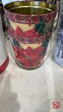 Flower Tin Buckets W/ Handles
