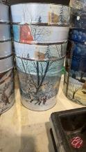Winter Time Children Playing Tin Buckets (NEW)