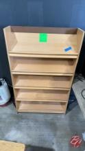 Wood Slanted Book Shelf Approx: 37"x10"x60"