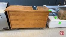 Custom Wood Portable Bar W/ Casters 66"