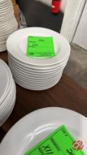 Cander White/Cream Round Dinner Plates 9"