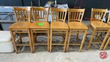 Wood High Top Bar Chairs
