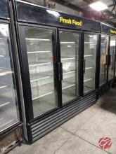 True GDM-72 Glass 3-Door Cooler W/ LED Lights
