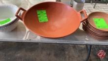 Coated Bowl W/ Handles 21"