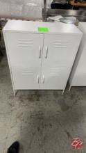 Metal 4-Door Storage Cabinet (White) 31-1/2"