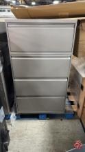 Metal 4-Drawer Filing Cabinet 30" x 18" x 53"