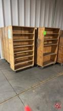 Wooden Shelving Unit On Casters
