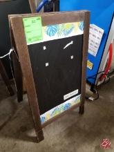 Wood Framed Chalk Board Sign