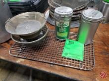 Misc. Lot-Cooling Rack, (2) Canisters & Basket