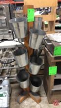 Galvanized Tin Wooden Pole Merchandiser