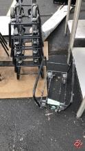 Metal Black Coated Small Carts W/ Casters