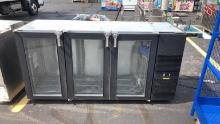 Glastender ND72-R1-GN Glass 3-Door Back Bar Cooler