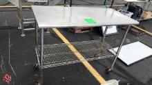 Stainless Steel Cart W/Metro Shelf &Casters