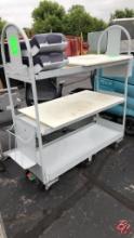 Metal 3-Tiered Stock Cart