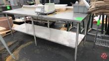 Stainless Steel Prep Table W/Under Shelf