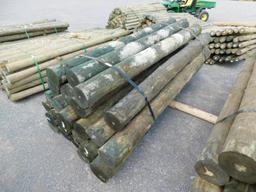 (1) BUNDLE OF WOODEN FENCE POSTS