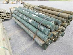 (1) BUNDLE OF WOODEN FENCE POSTS