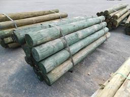 (1) BUNDLE OF WOODEN FENCE POSTS