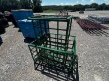 LOT OF (2) METAL STORAGE CRATE