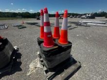 LOT OGF (100) REFLECTIVE SAFETY CONES