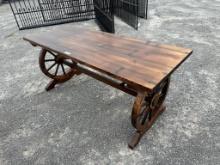 WAGON WHEEL TABLE