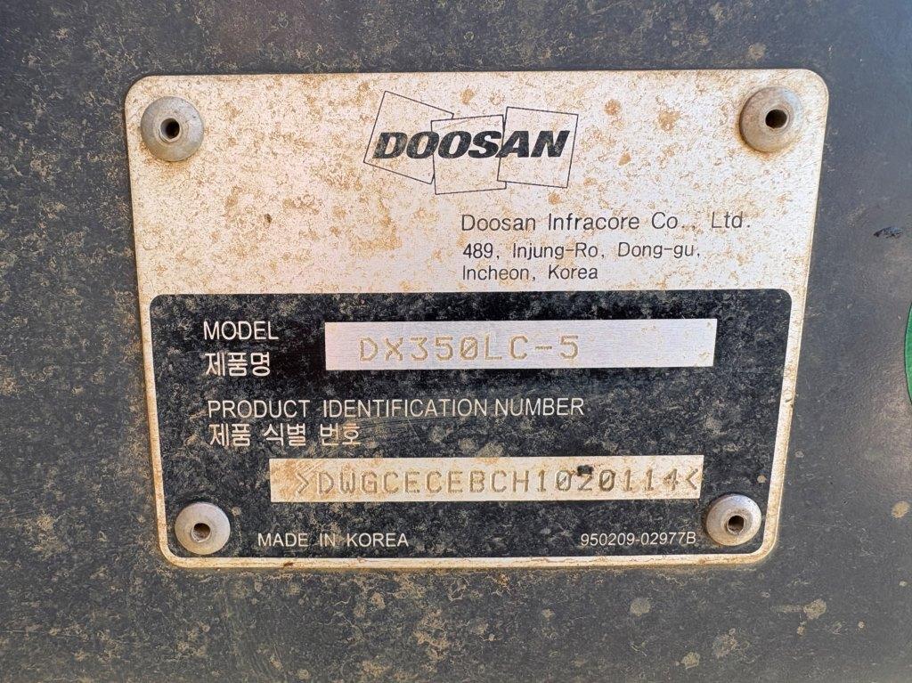 2019 DOOSAN DX350LC-5 HYD EXCAVATOR