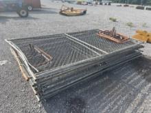 LOT OF CHAIN LINK FENCE PANELS